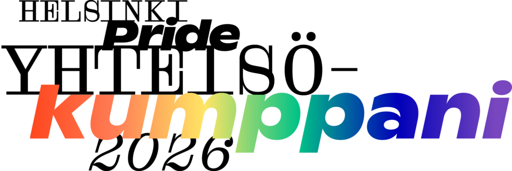 Helsinki Pride yhteisökumppani 2026 -logo.